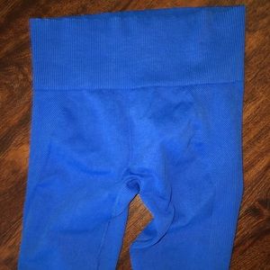 Ribbed Blue Leggings